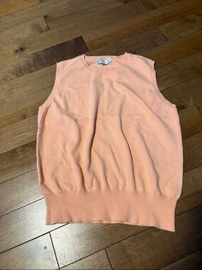 Vintage Peach Sleeveless Knit Top